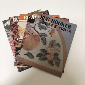 Rug Hook Magazine LOT OF 5 Back Issues 1985 Ideas News & Views Maine ME Vintage